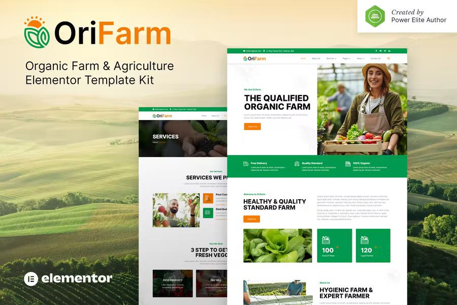 ORIFARM – ORGANIC FARM & AGRICULTURE ELEMENTOR TEMPLATE KIT